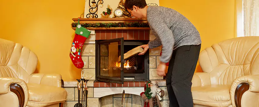 Rusted Metal Fireplace Restoration in Fort Pierce, Florida